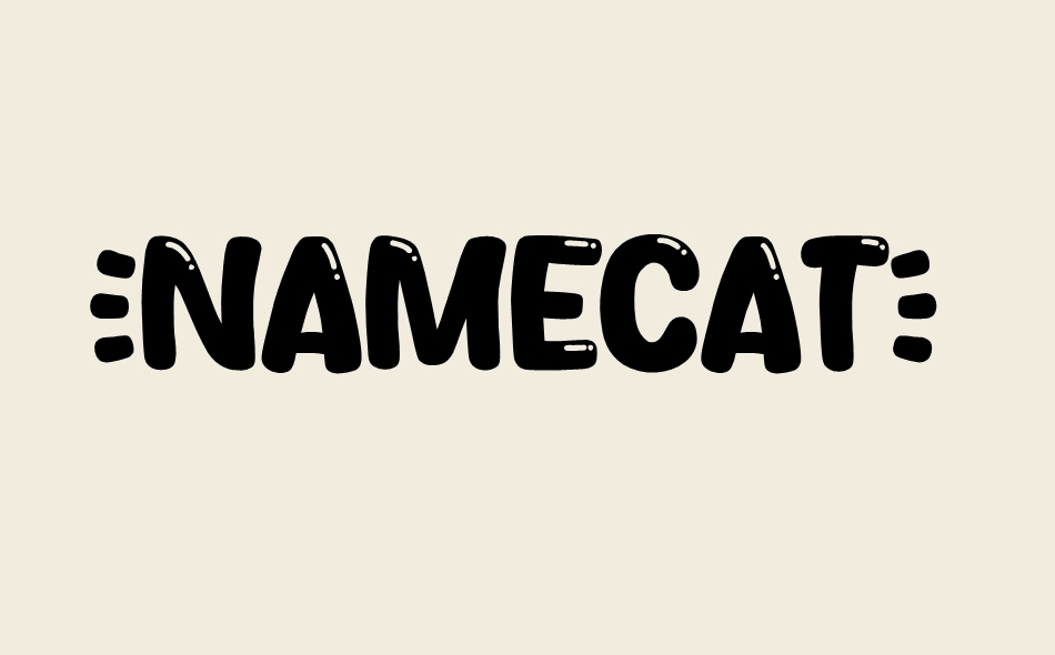 Namecat font big