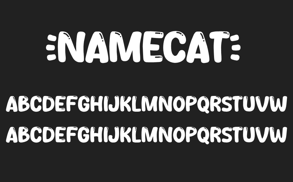 Namecat font