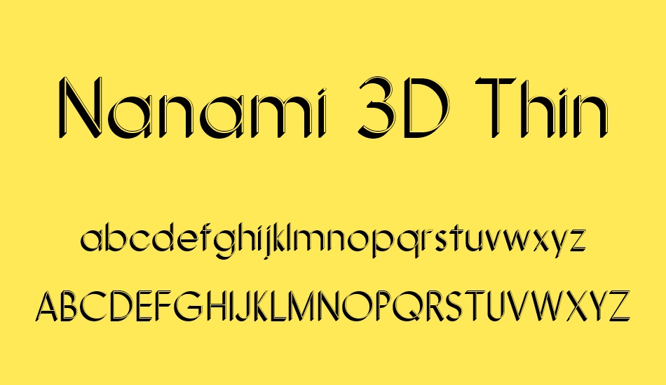 Nanami 3D Thin font