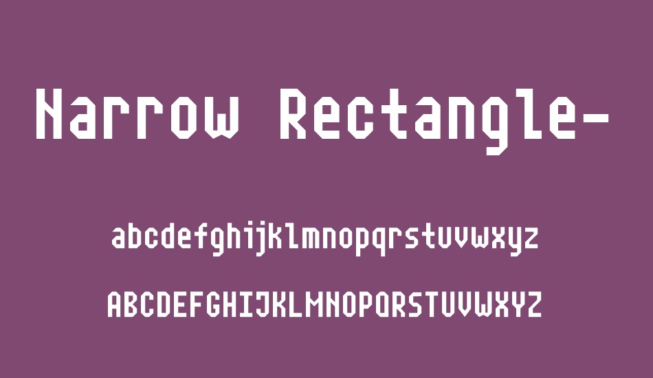 Narrow Rectangle-7 font