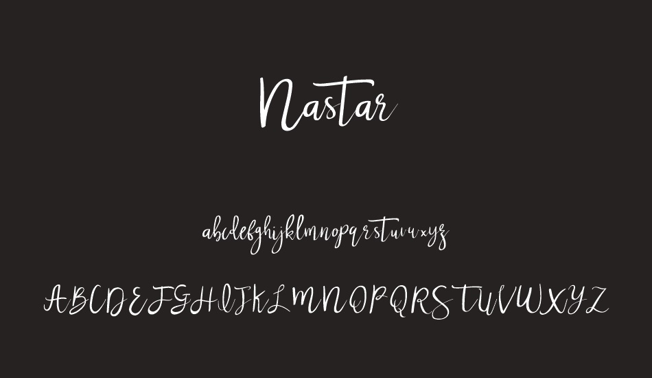 Nastar font