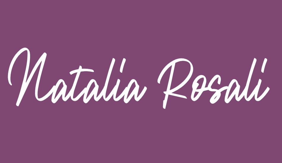 Natalia Rosaline Demo font big