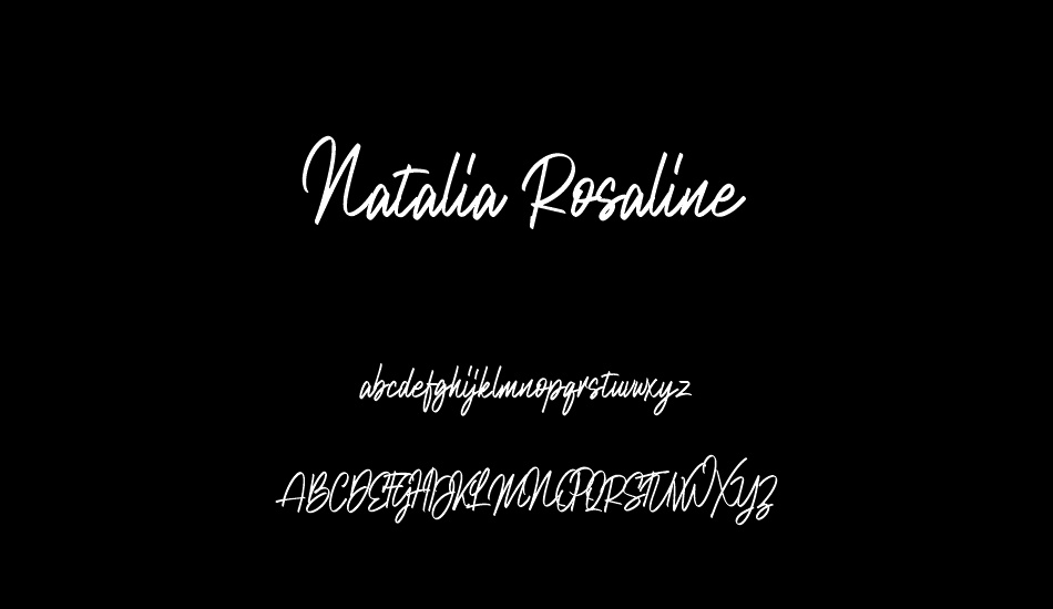 Natalia Rosaline Demo font