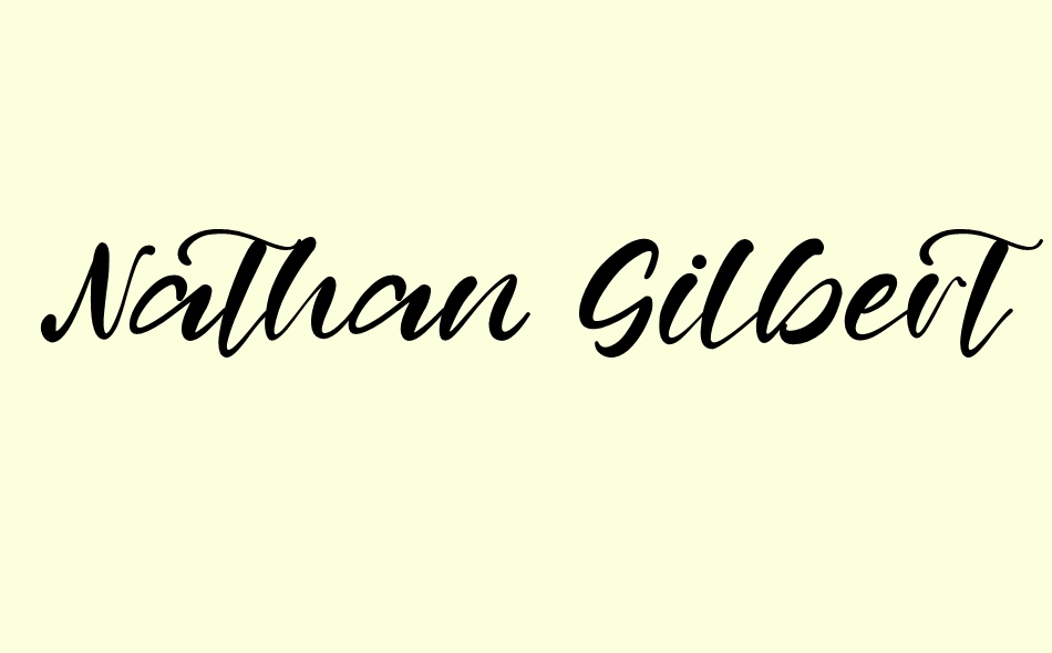 Nathan Gilbert font big