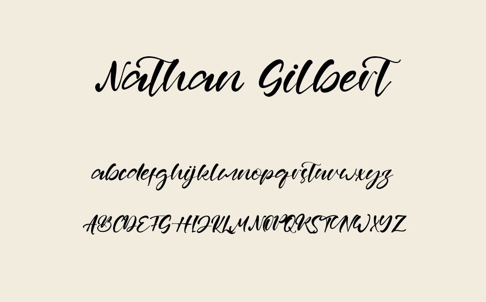 Nathan Gilbert font
