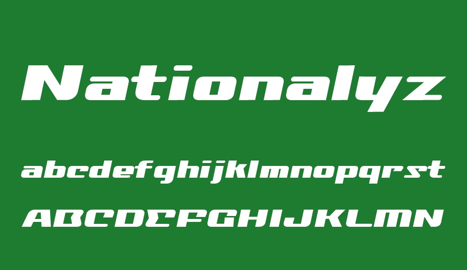 Nationalyze font