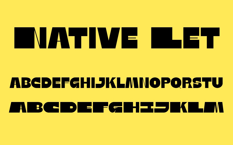 Native Letter font