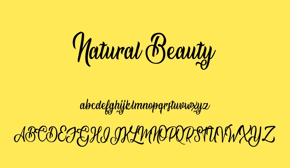 Natural Beauty Personal Use font