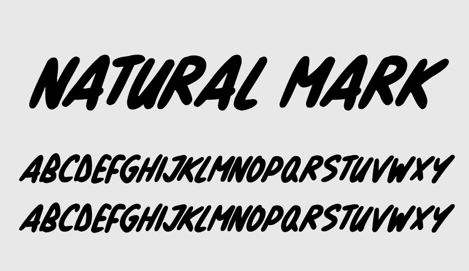 natural-marker font