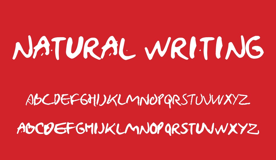 NATURAL WRITING font