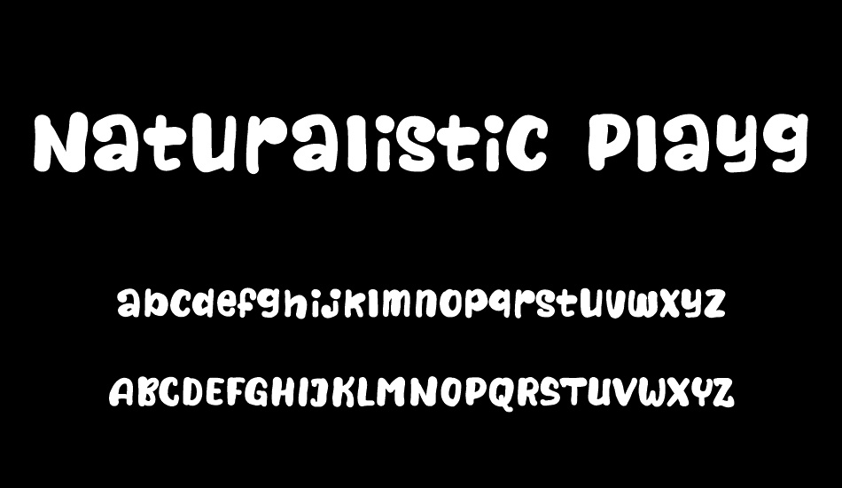 Naturalistic Playground font