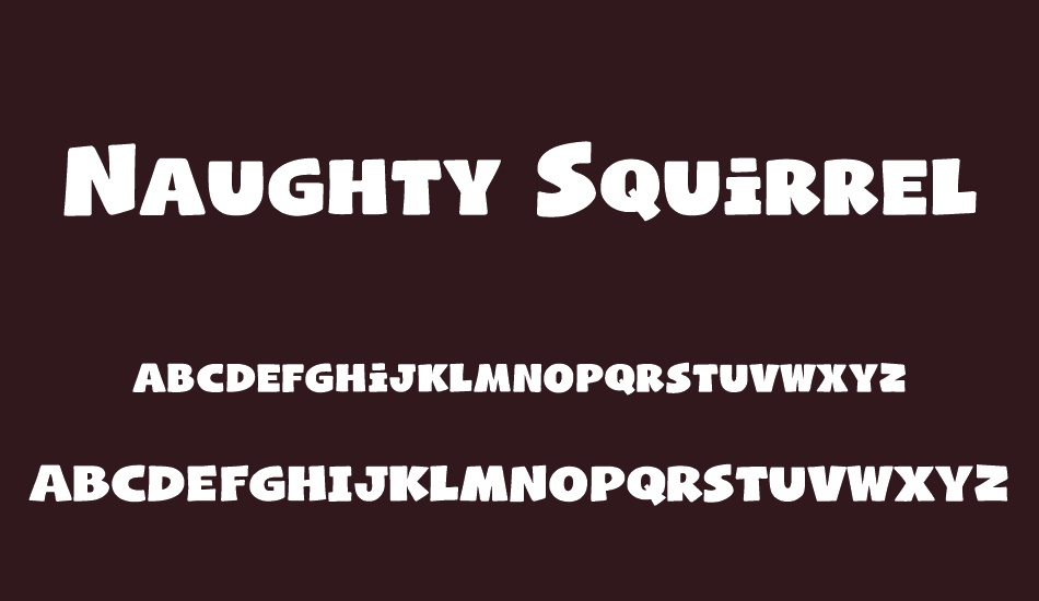 Naughty Squirrel Demo font