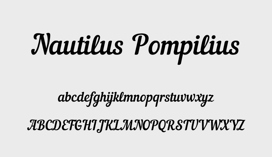 Nautilus Pompilius font