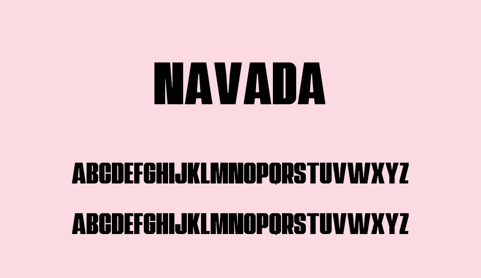 navada-demo font