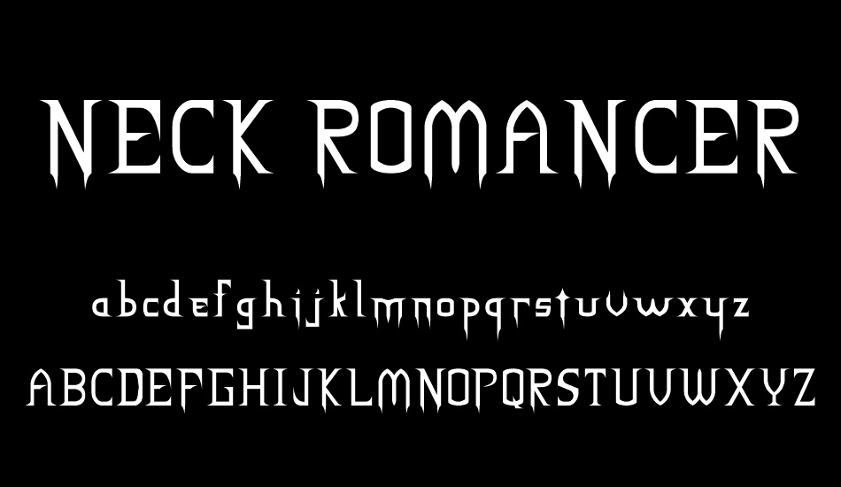 NECK ROMANCER font