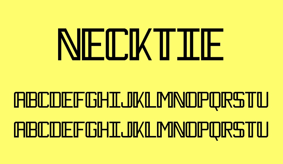 Necktie font