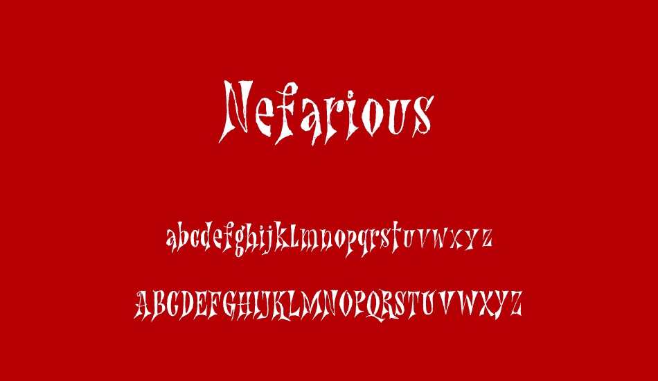Nefarious DEMO font