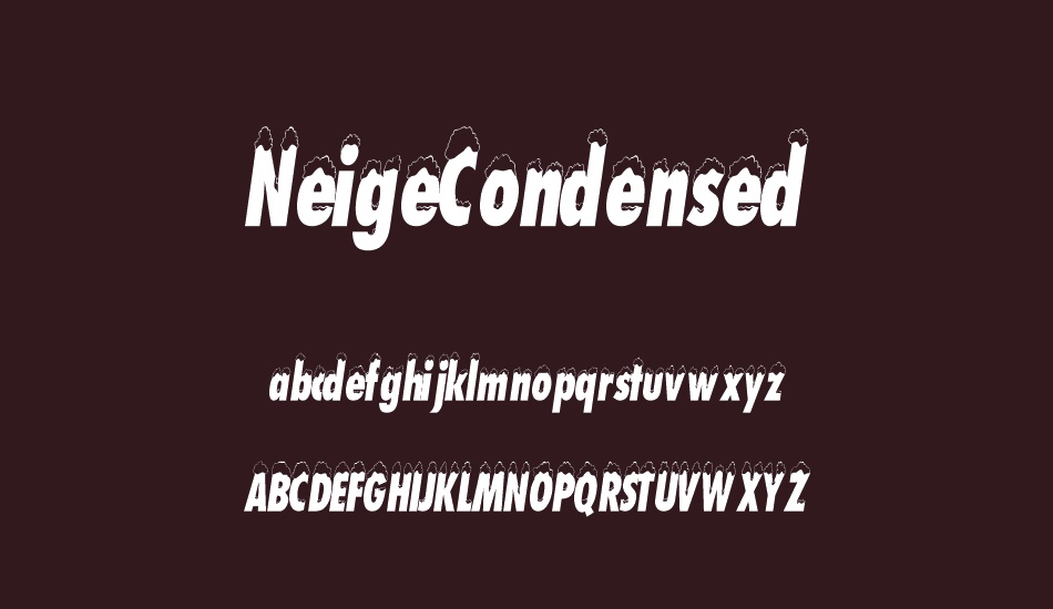 NeigeCondensed font