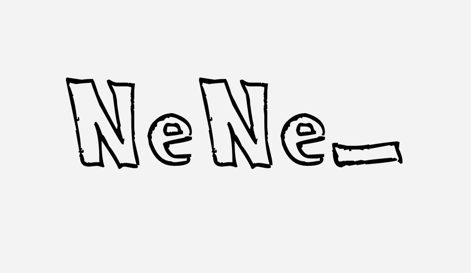NeNe_WeNo Width HandWrite font big