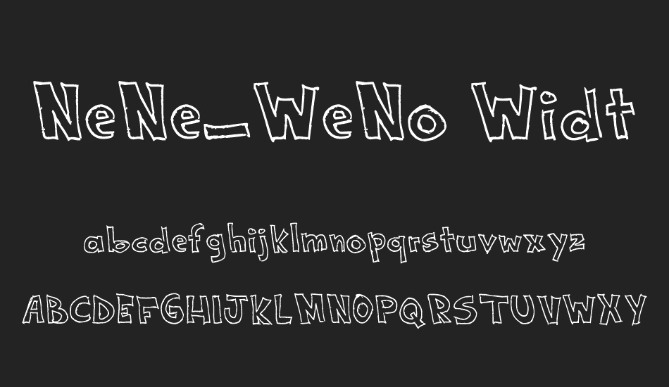 NeNe_WeNo Width HandWrite font