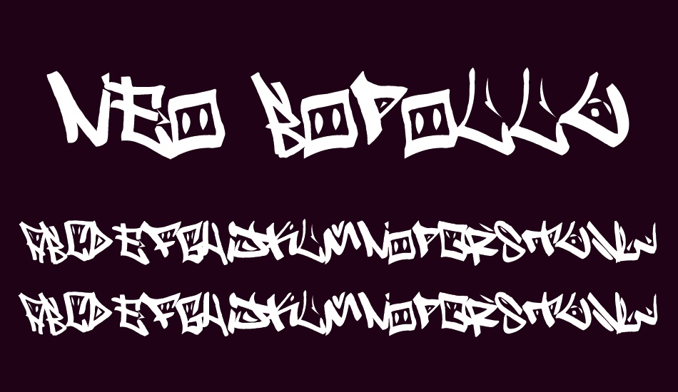 Neo Bopollux : The Remix font