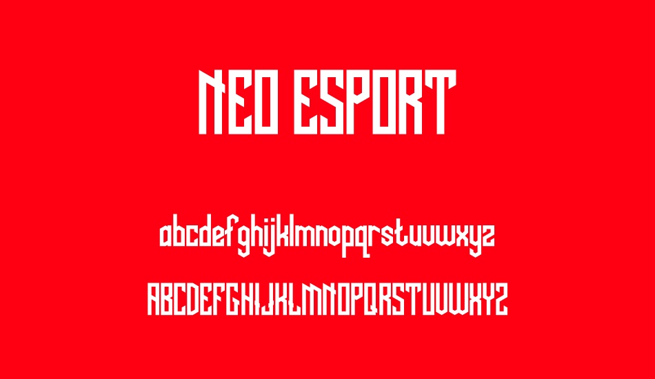 NEO ESPORT font