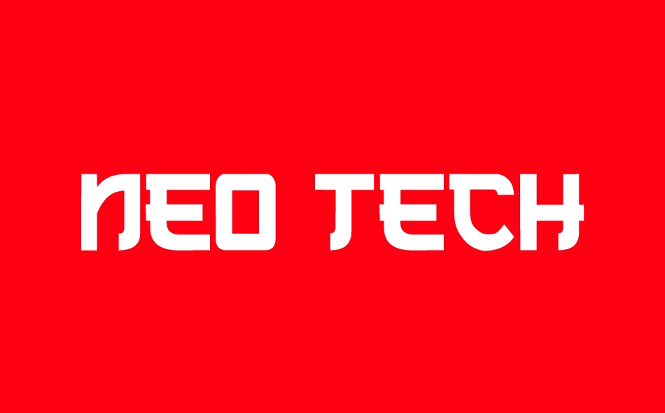 Neo Tech font big