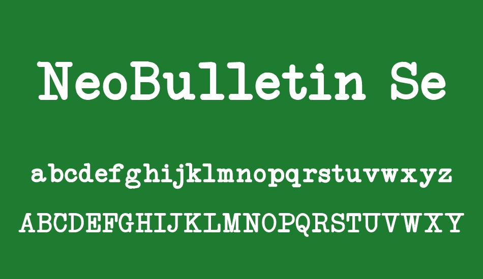 NeoBulletin Semi Bold font