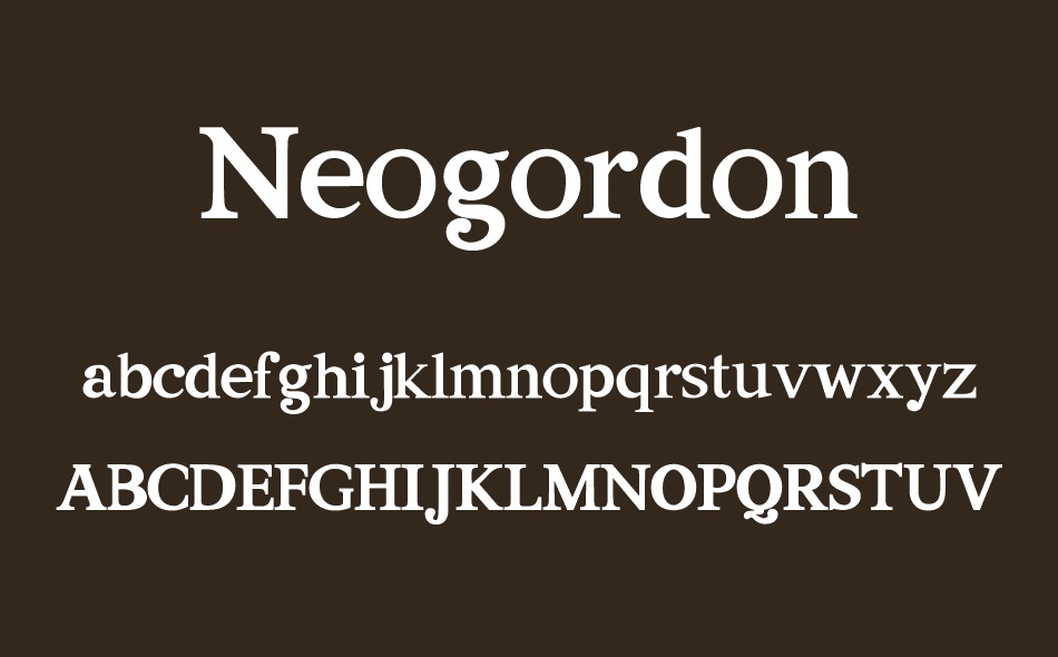 Neogordon font