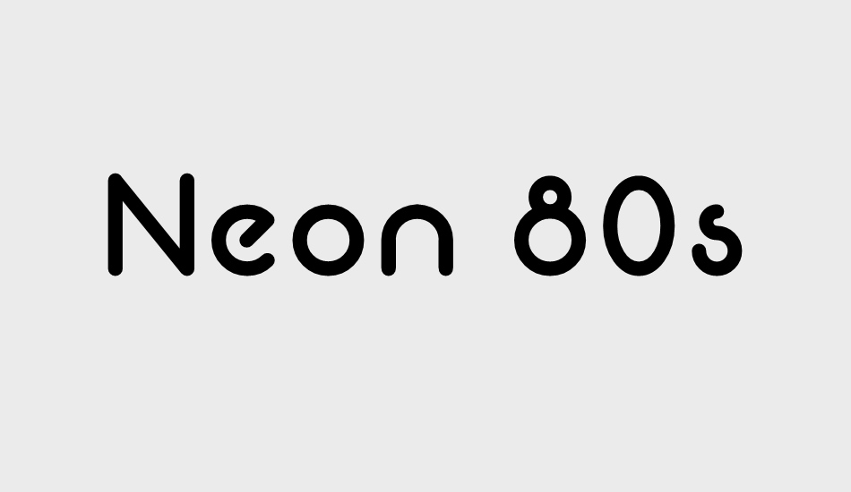 Neon 80s font big