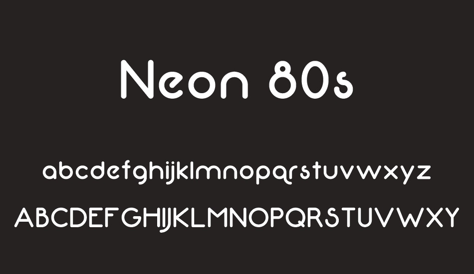 Neon 80s font