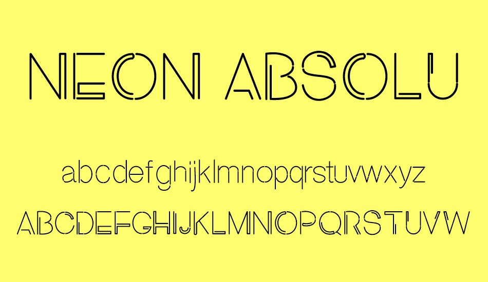 NEON ABSOLUTE SANS 1 font