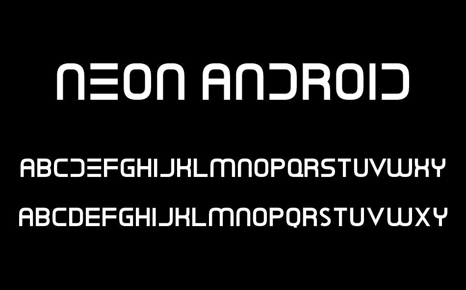 Neon Android font