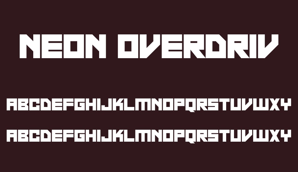 Neon Overdrive font