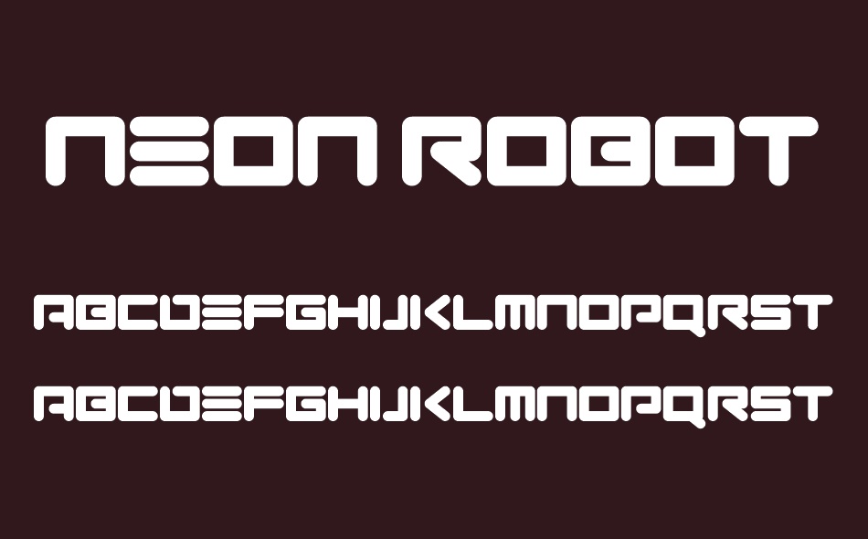 Neon Robot font