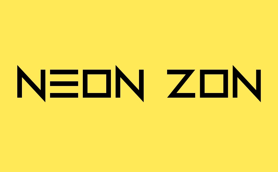 Neon Zone font big