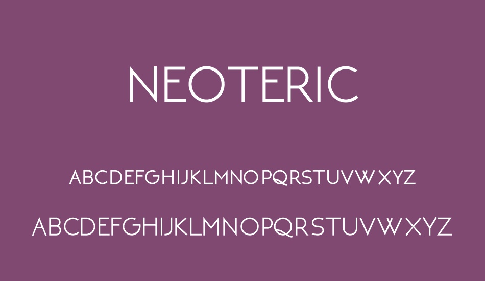 NEOTERIC font