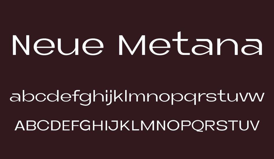 neue-metana font