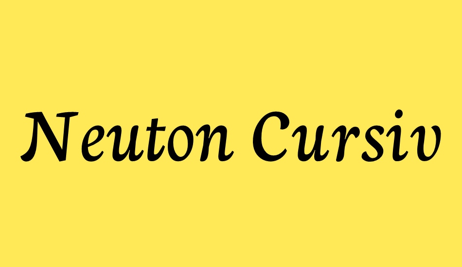 Neuton Cursive font big