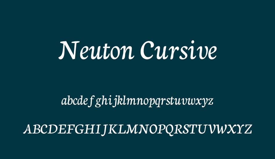 Neuton Cursive font