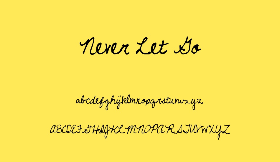 Never Let Go font