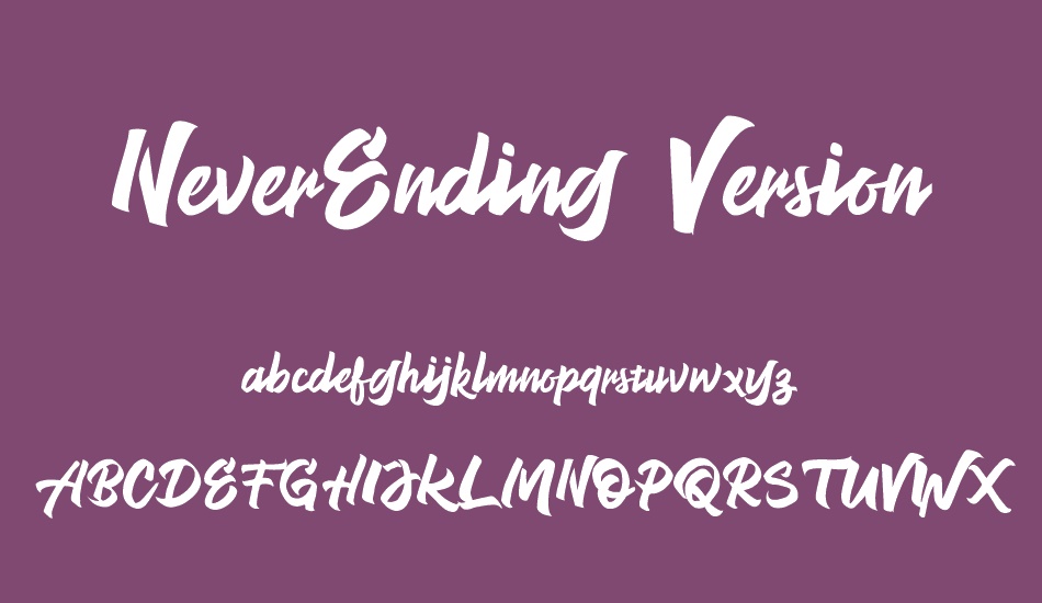 NeverEnding Free Version font