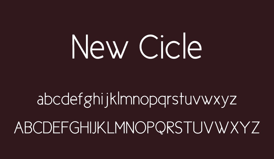 New Cicle font