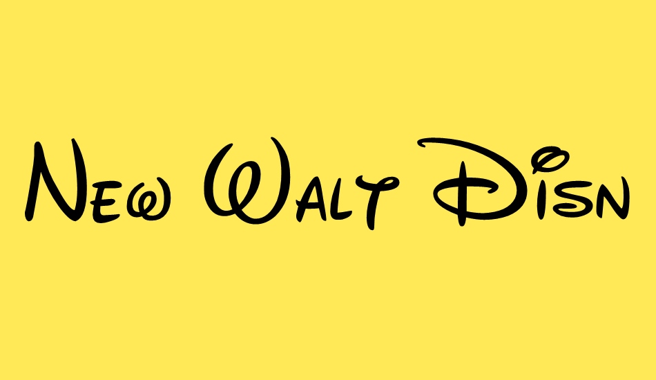 New Walt Disney Font font big