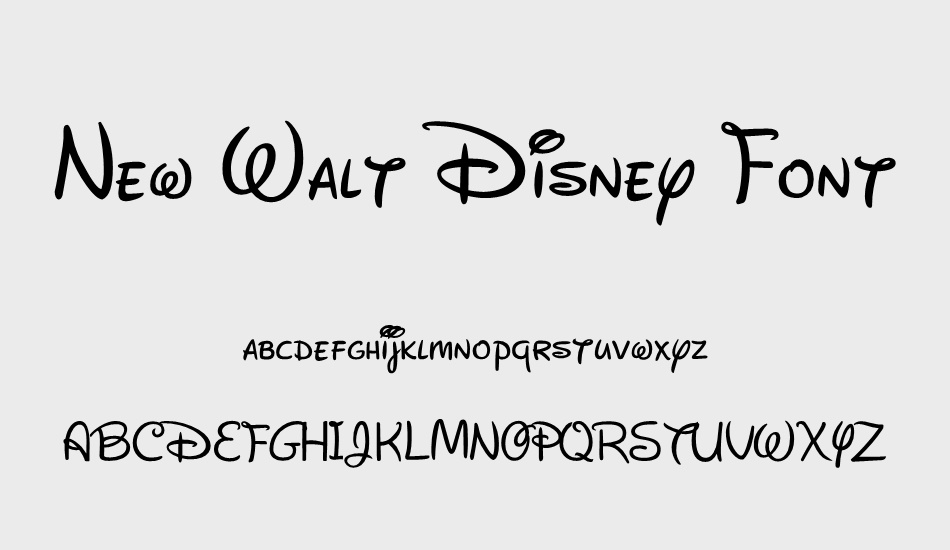 New Walt Disney Font font