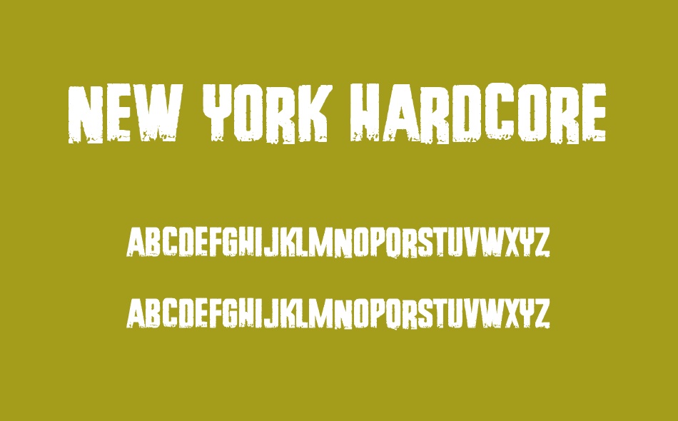 New York Hardcore font