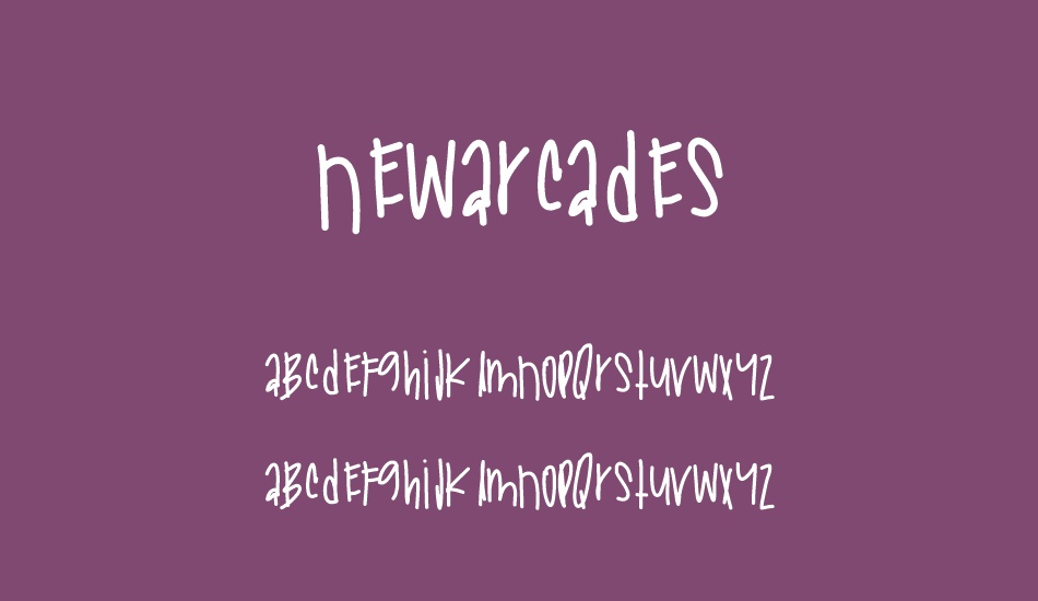 NewArcades font