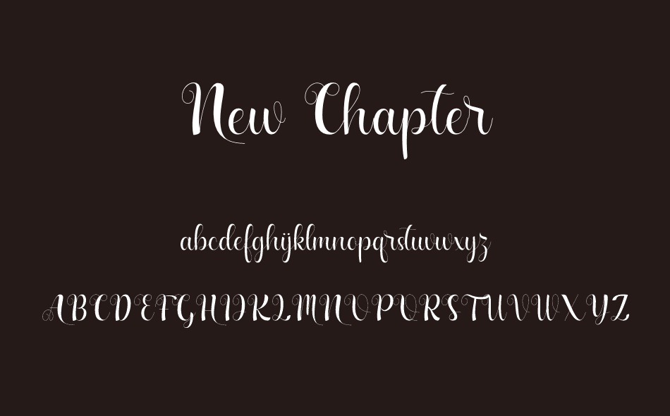 New Chapter font