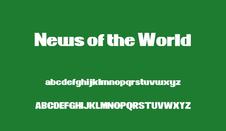 News of the World font