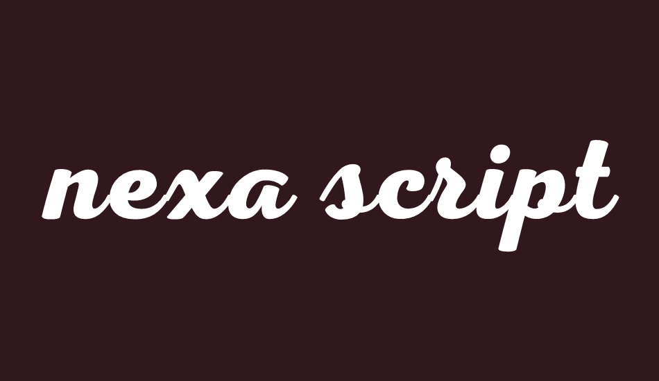 Nexa Script Free font big